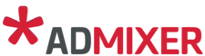 AdMixer logo with a red star-shaped icon and the word AdMixer; 'AD' in gray and 'MIXER' in red.